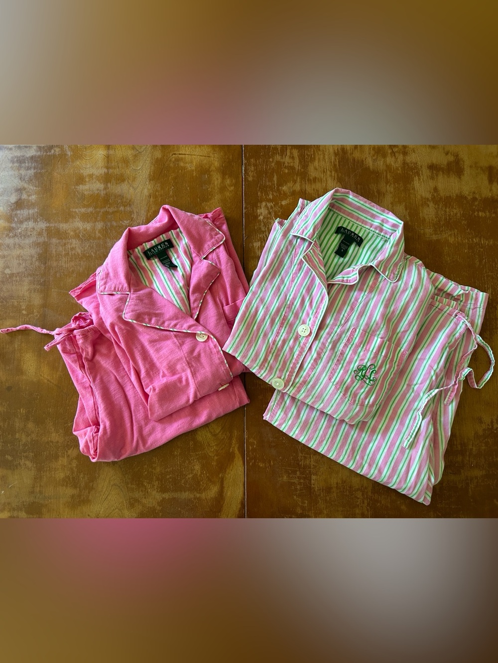 LRL Pajama Bermuda Shorts Set - Pink - Sz Small - Picture 12 of 12